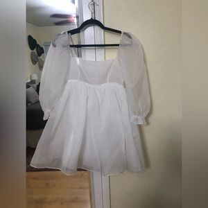 Selkie Puff Dress Ivory Small NWOT